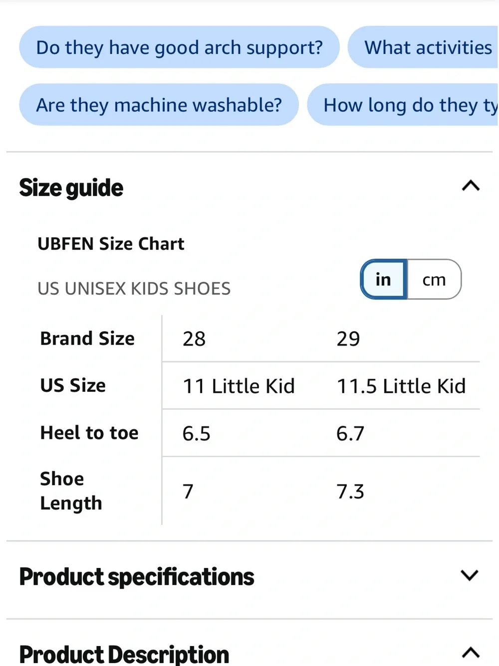 UBFEN Kids Unisex Slip On Quick Dry Multicolor Water Shoes Size 11